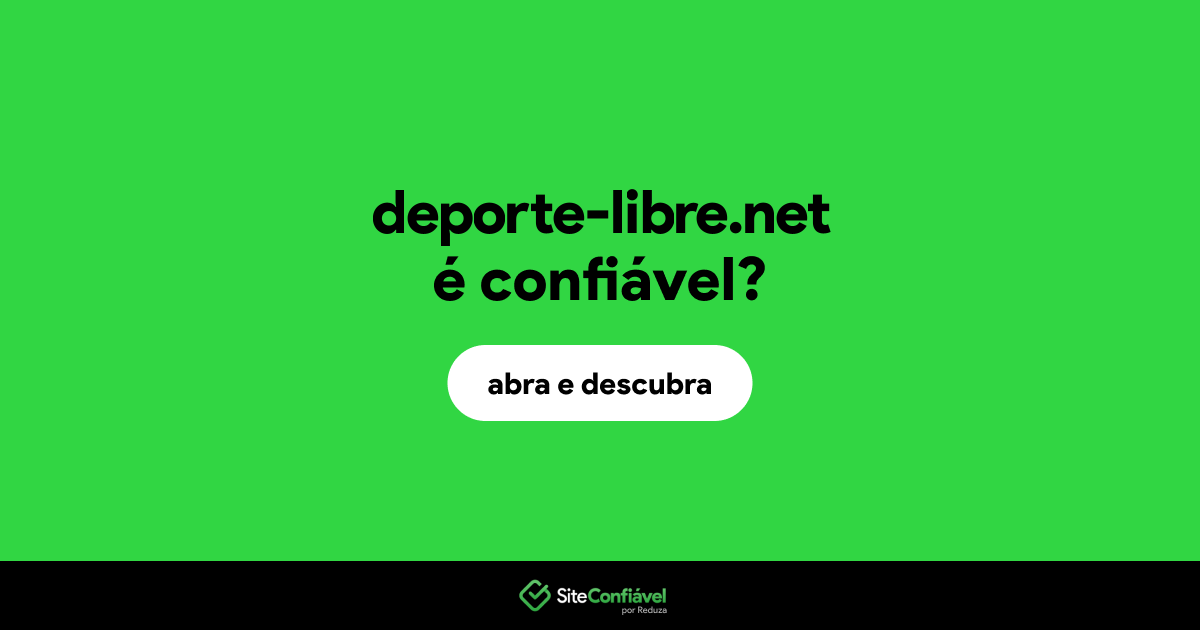 O site deporte-libre.net é confiável?