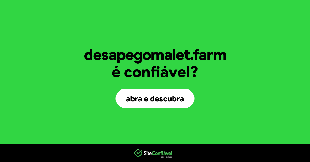 O site desapegomalet.farm é confiável?