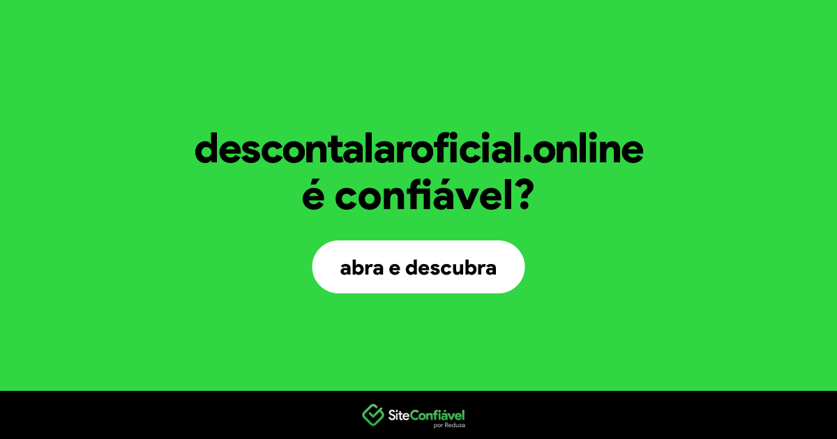 O site descontalaroficial.online é confiável?