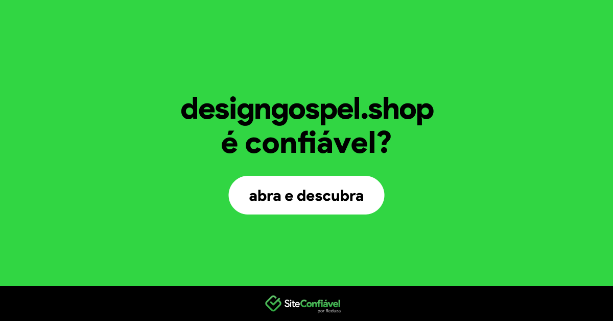 O site designgospel.shop é confiável?
