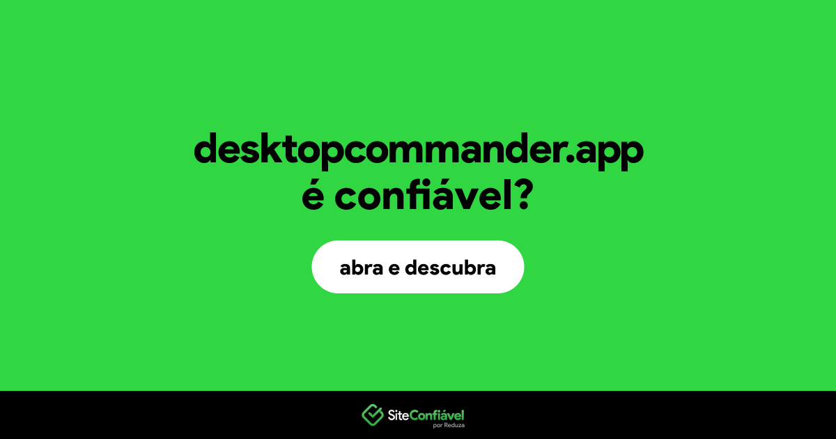 O site desktopcommander.app é confiável?