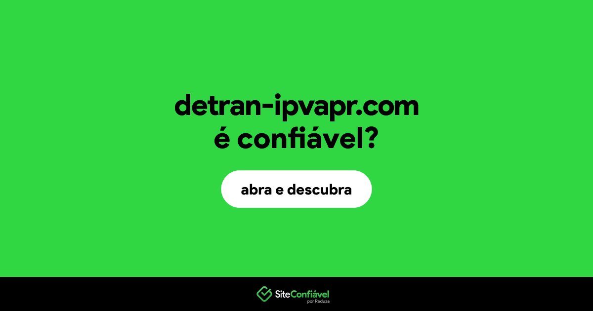 O site detran-ipvapr.com é confiável?