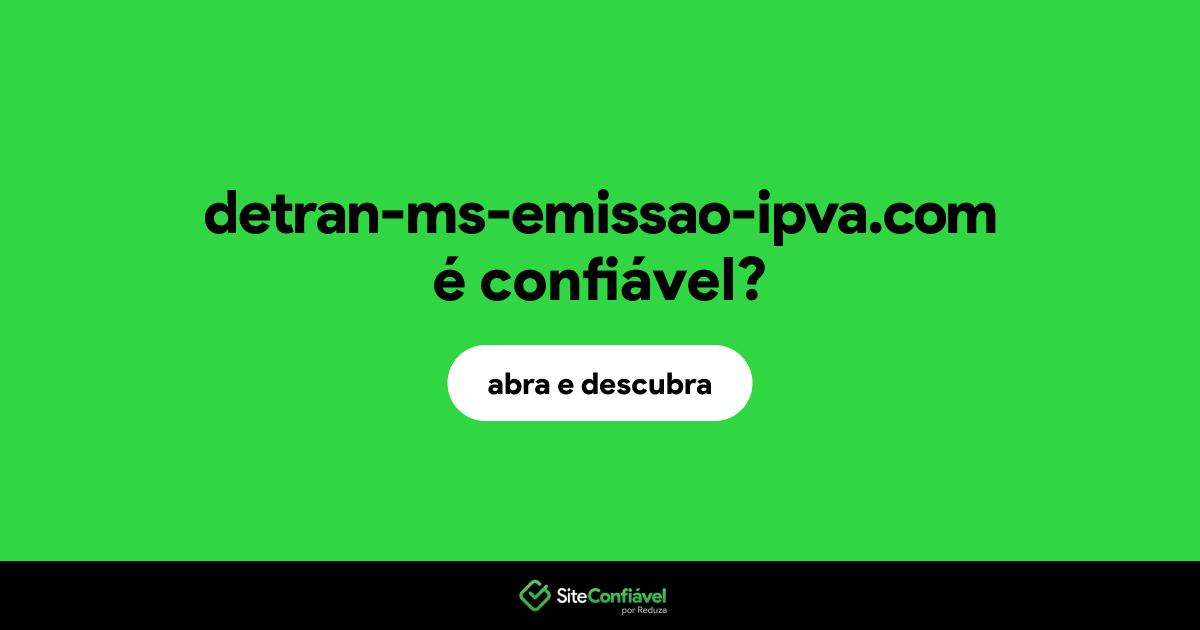 O site detran-ms-emissao-ipva.com é confiável?