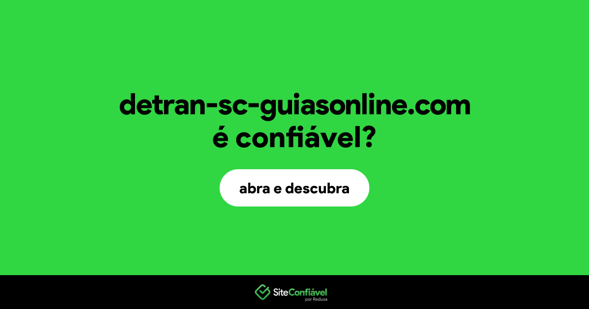 O site detran-sc-guiasonline.com é confiável?