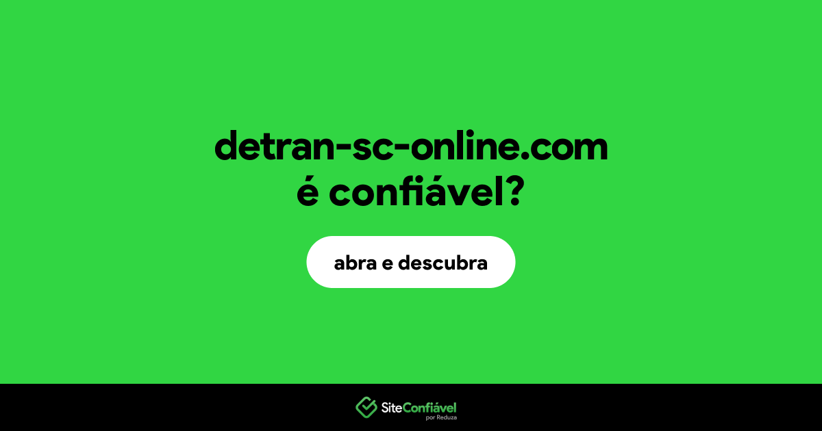 O site detran-sc-online.com é confiável?