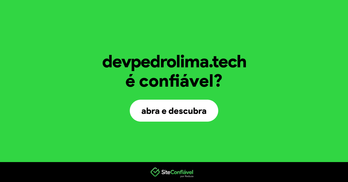 O site devpedrolima.tech é confiável?