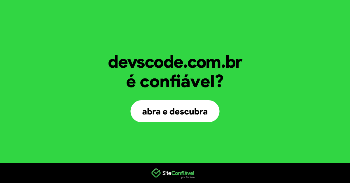 O site devscode.com.br é confiável?