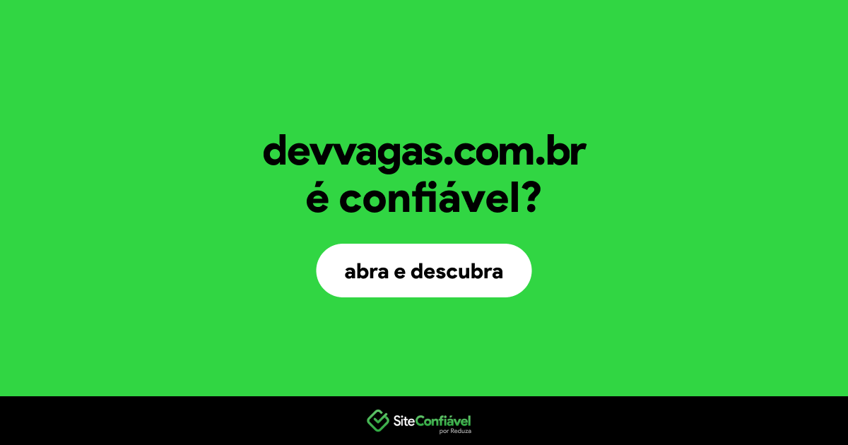 O site devvagas.com.br é confiável?