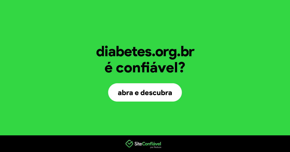 O site diabetes.org.br é confiável?