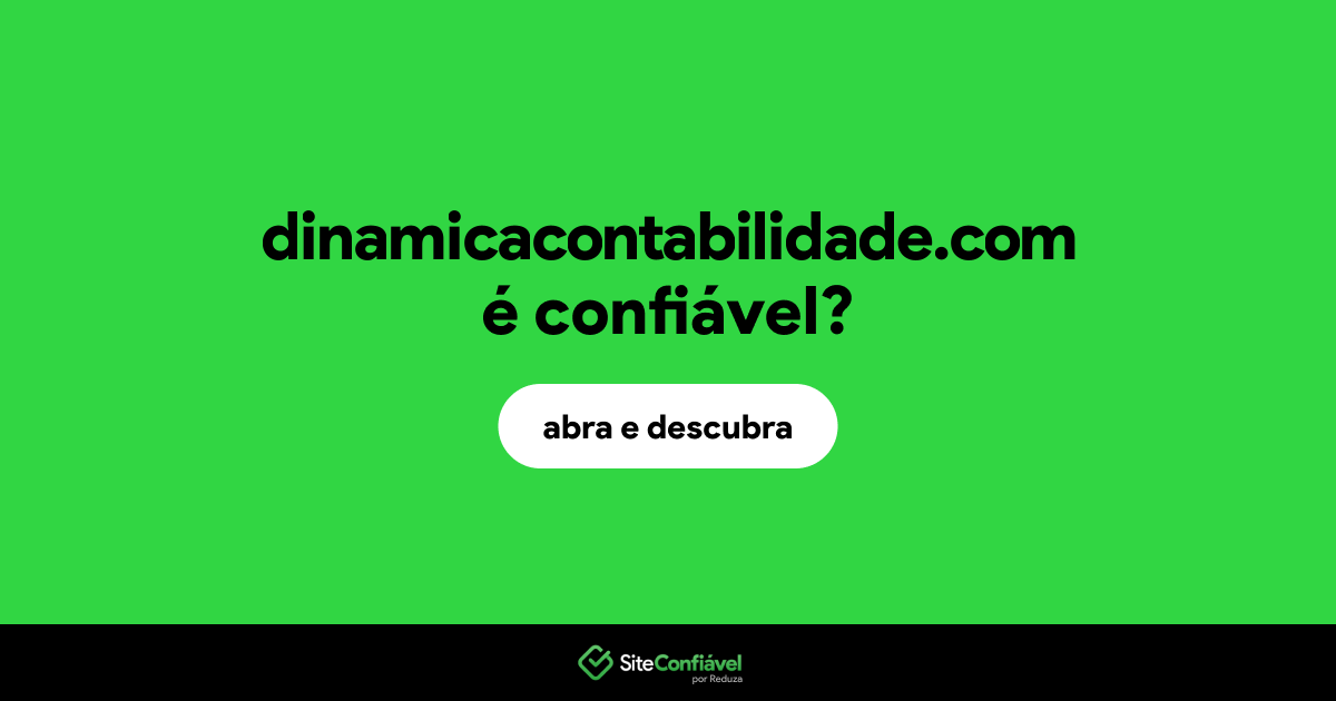 O site dinamicacontabilidade.com é confiável?