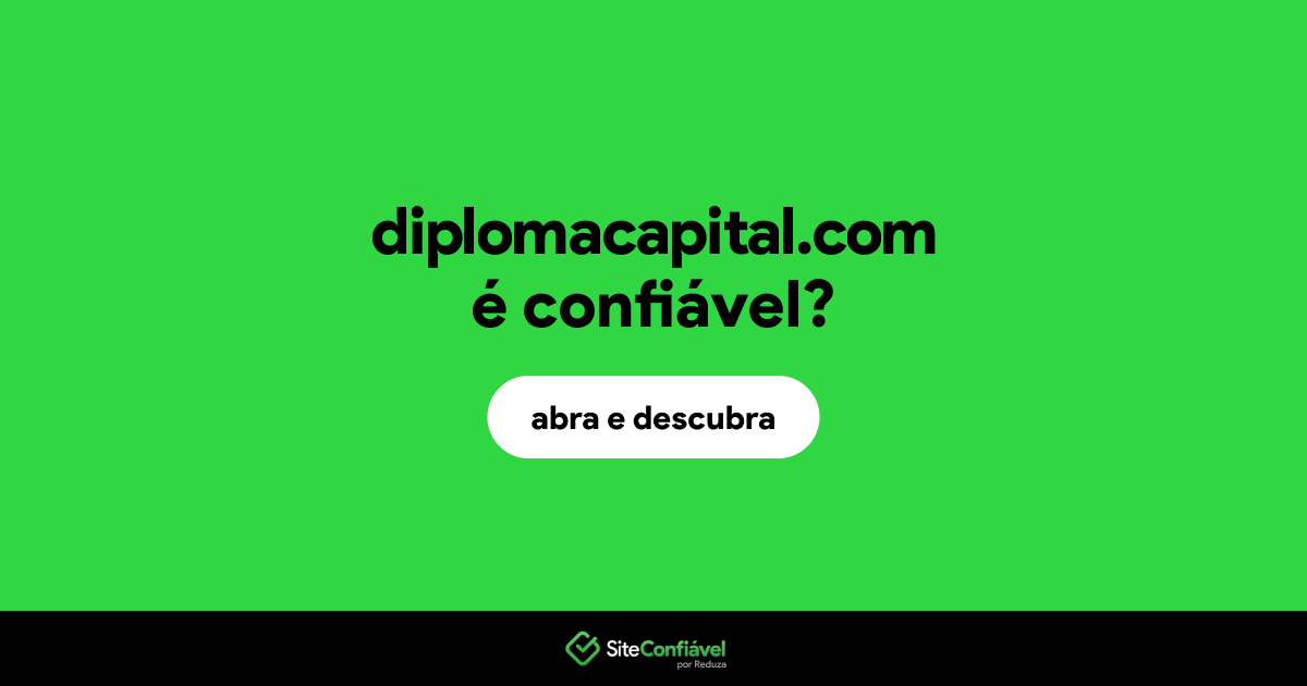O site diplomacapital.com é confiável?