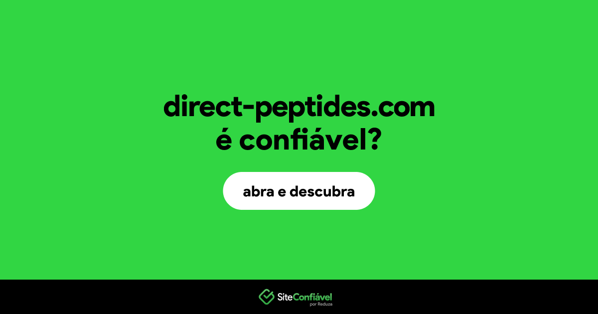 O site direct-peptides.com é confiável?