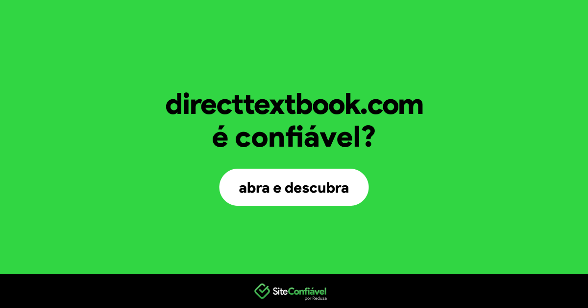 O site directtextbook.com é confiável?