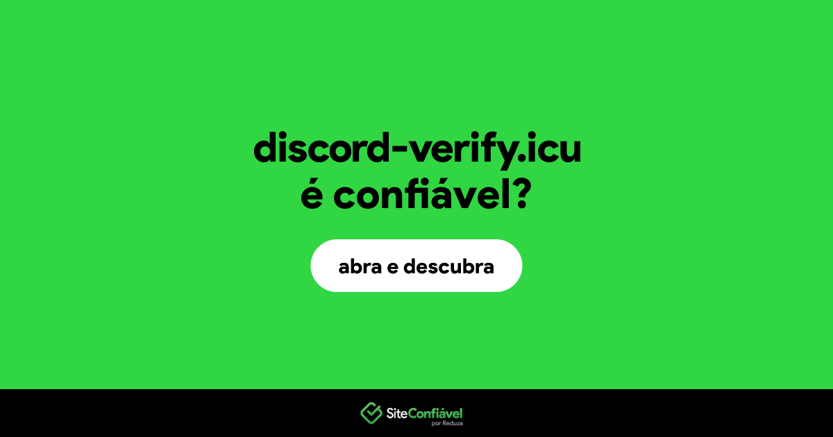 O site discord-verify.icu é confiável?