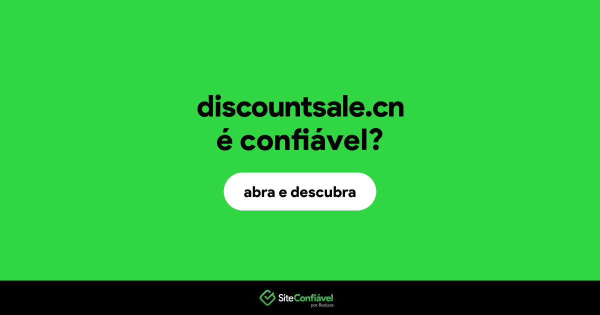 O site discountsale.cn é confiável?