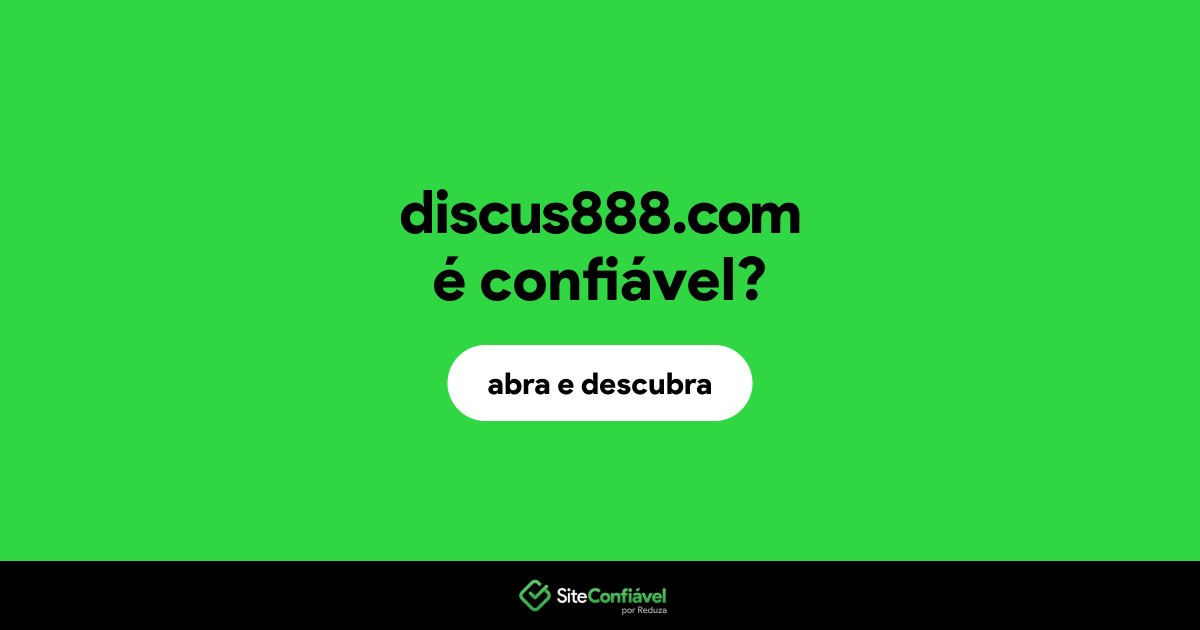 O site discus888.com é confiável?