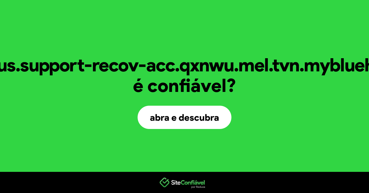 O site disnyplus.support-recov-acc.qxnwu.mel.tvn.mybluehost.me é confiável?