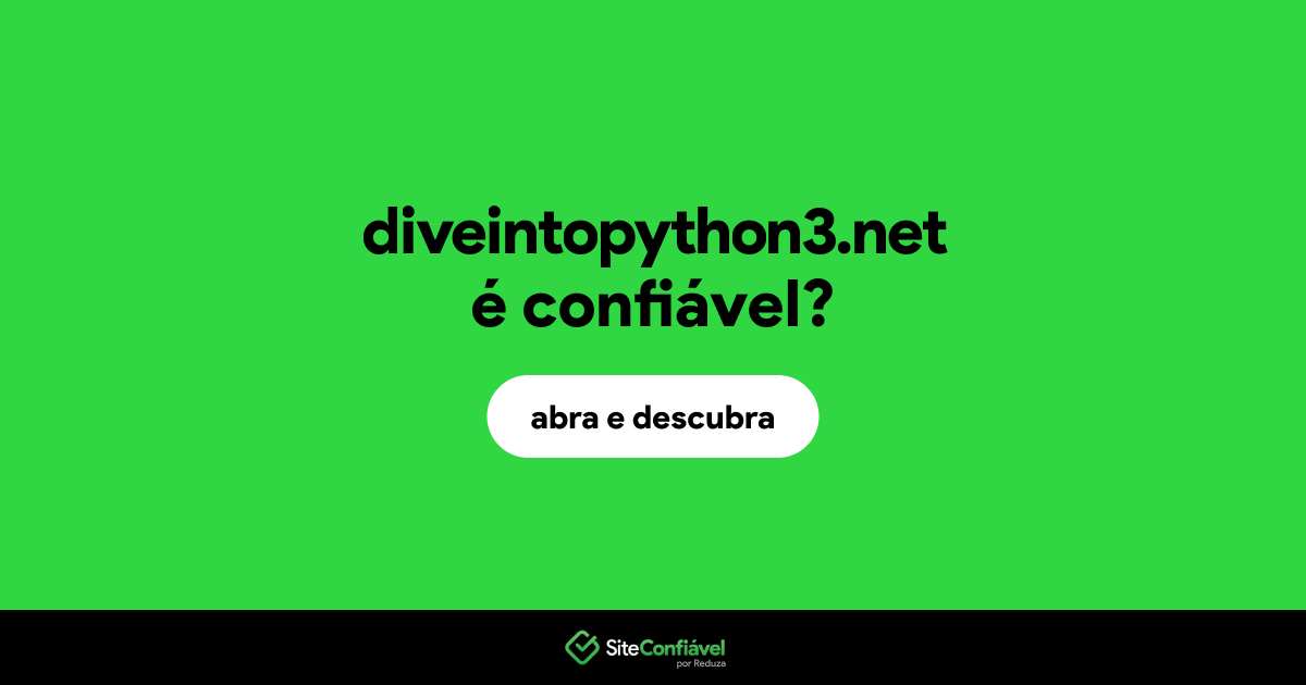O site diveintopython3.net é confiável?