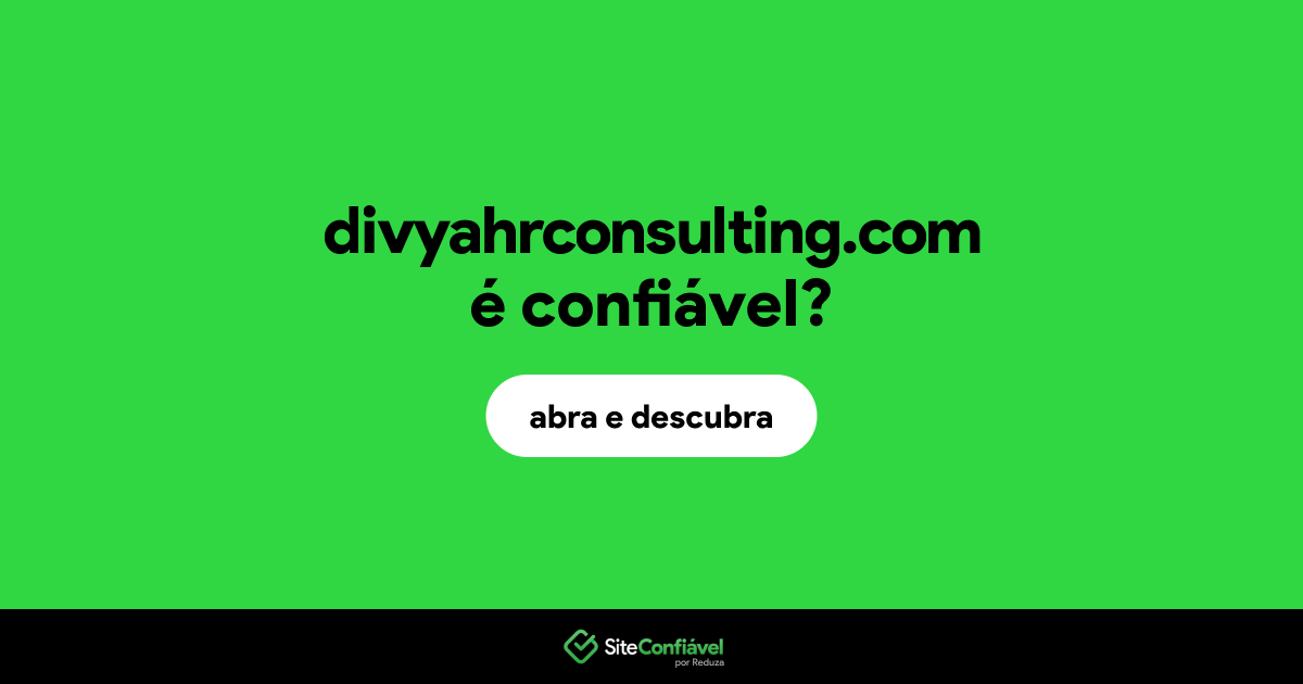 O site divyahrconsulting.com é confiável?