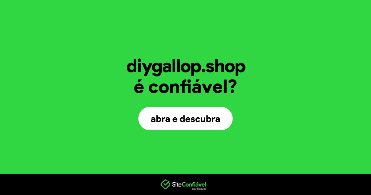 O site diygallop.shop é confiável?