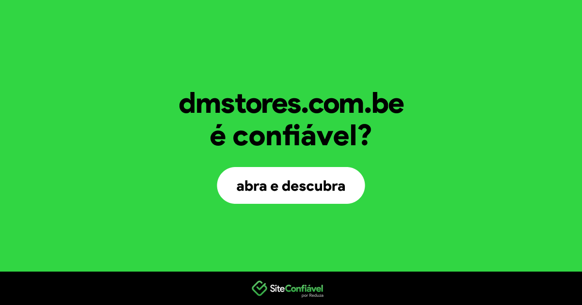 O site dmstores.com.be é confiável?