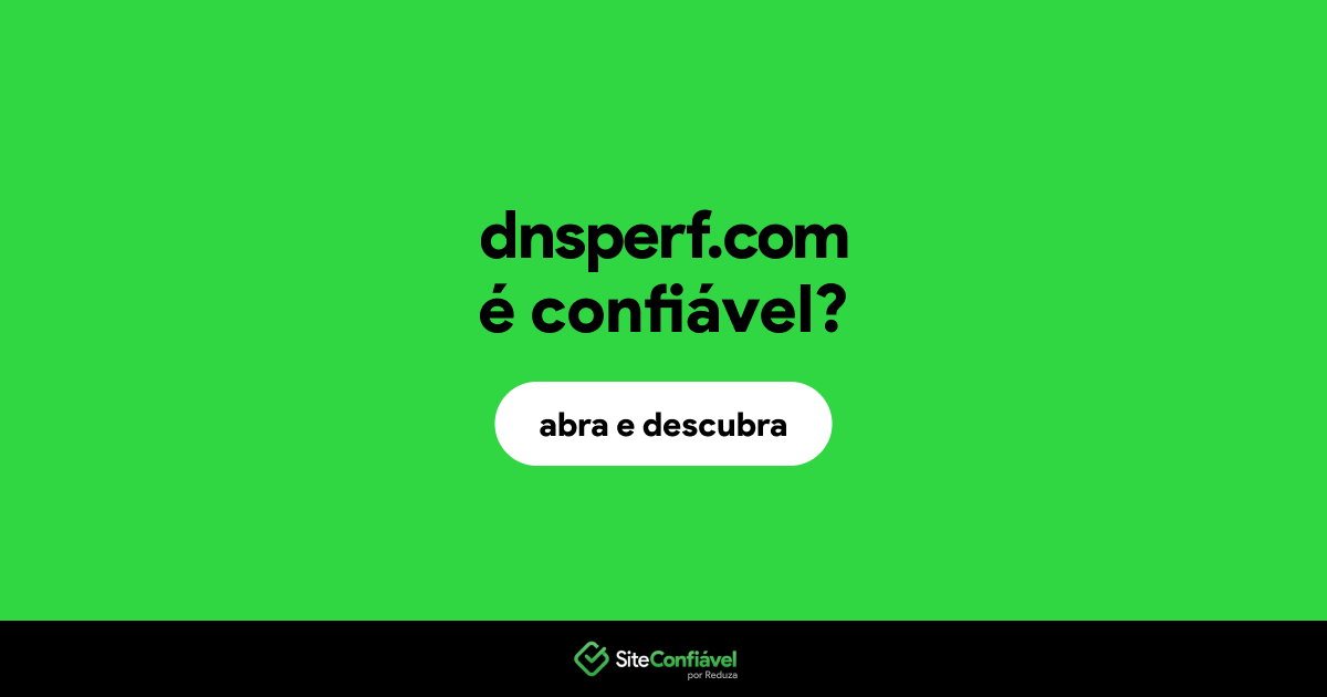 O site dnsperf.com é confiável?