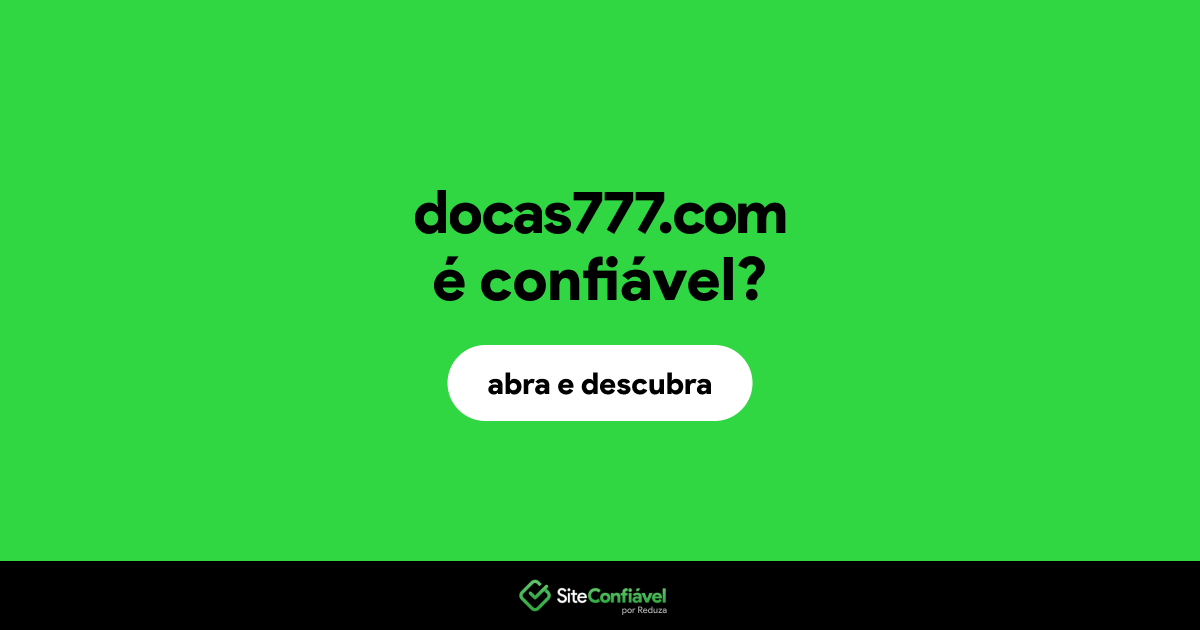 O site docas777.com é confiável?