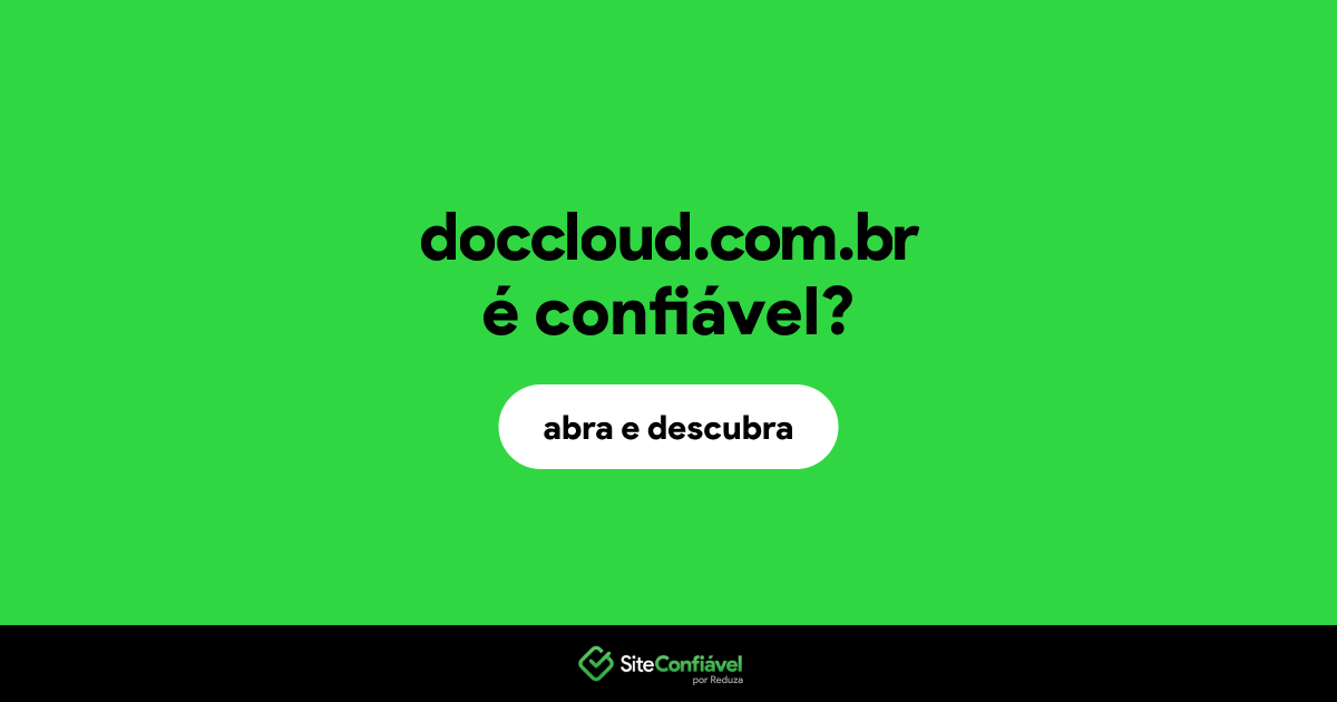 O site doccloud.com.br é confiável?