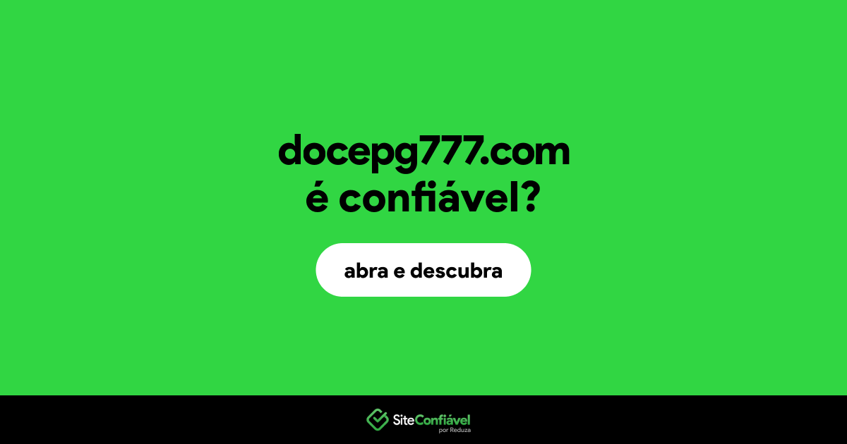 O site docepg777.com é confiável?