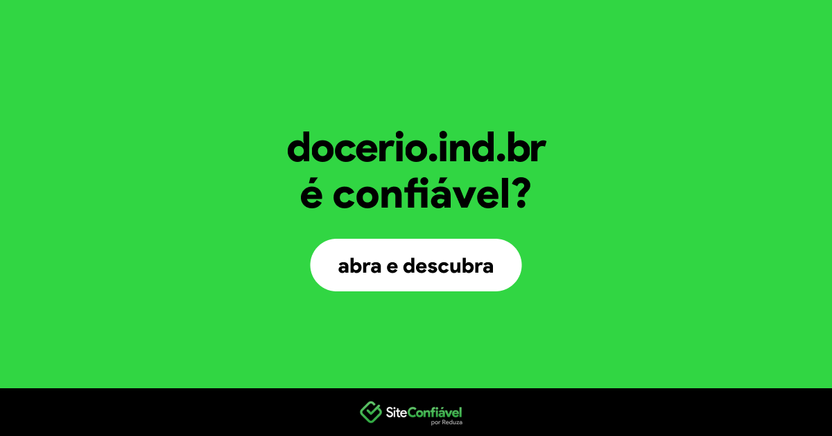 O site docerio.ind.br é confiável?