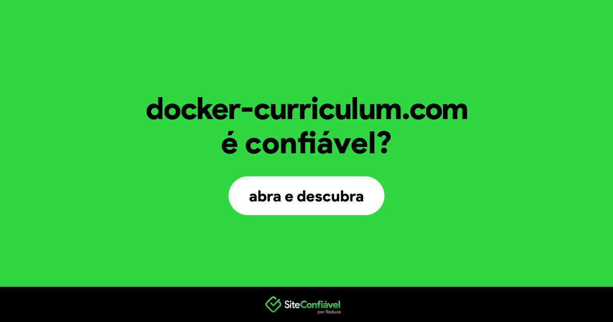 O site docker-curriculum.com é confiável?