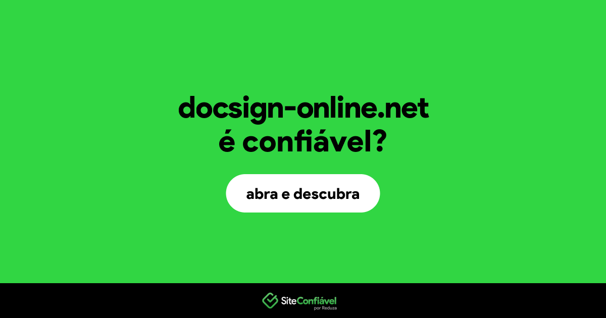 O site docsign-online.net é confiável?