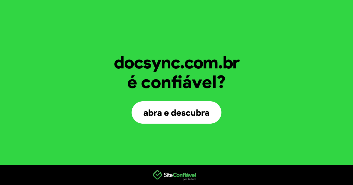 O site docsync.com.br é confiável?