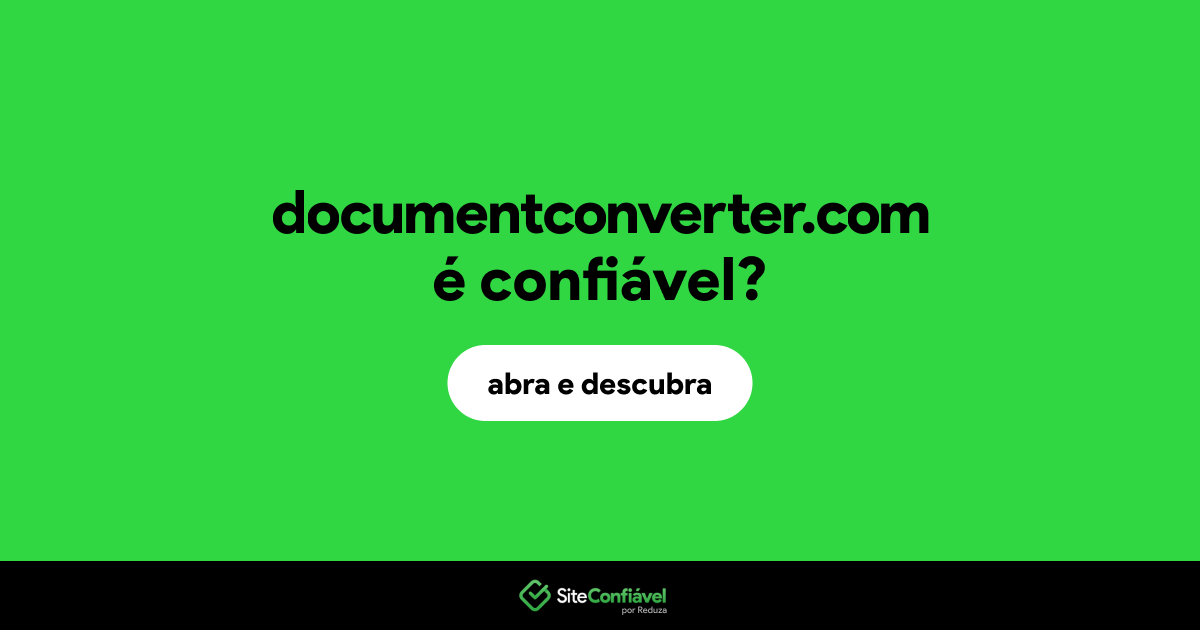 O site documentconverter.com é confiável?
