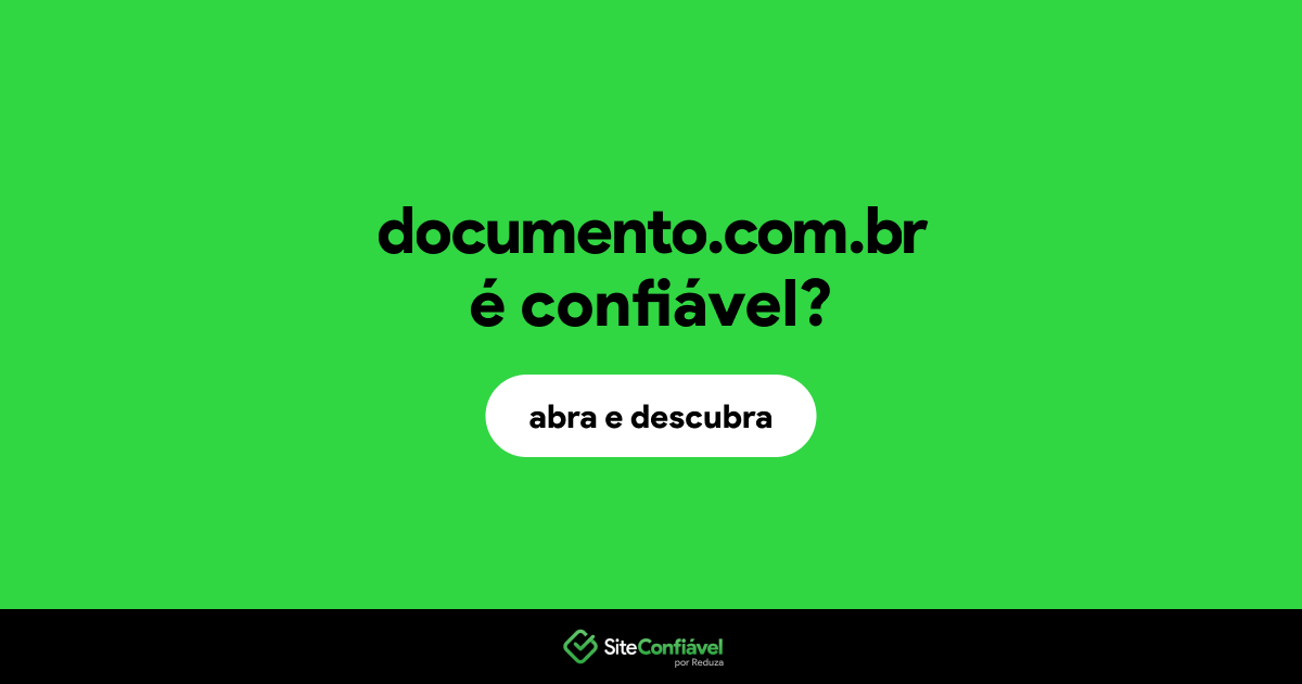 O site documento.com.br é confiável?