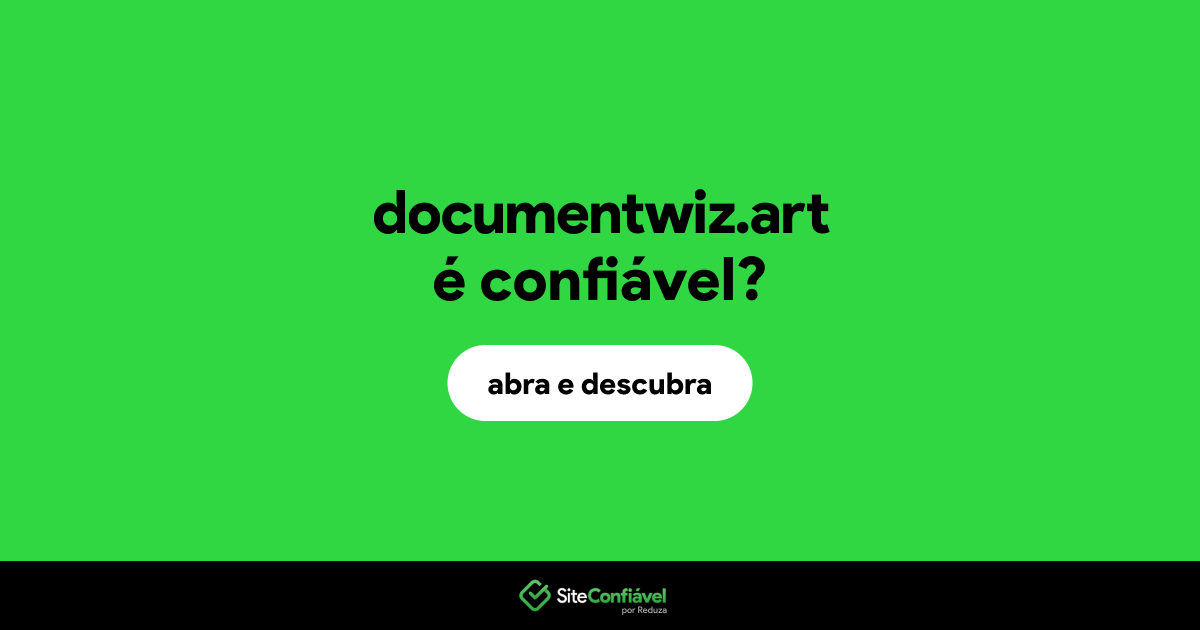O site documentwiz.art é confiável?