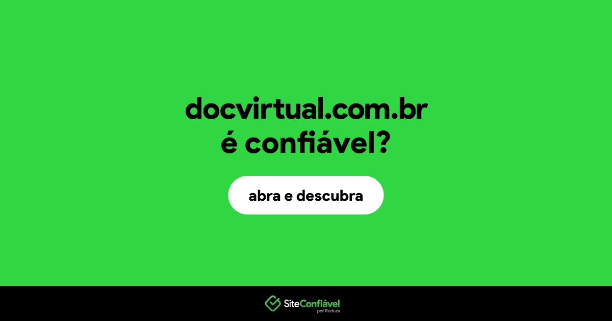 O site docvirtual.com.br é confiável?