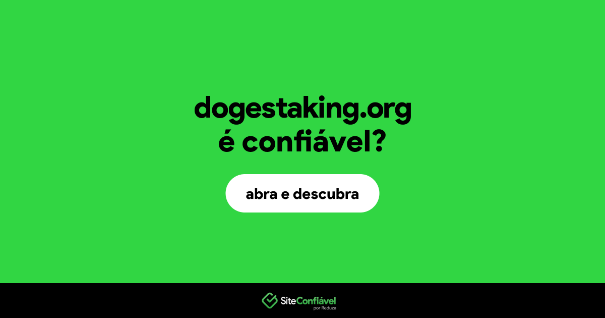 O site dogestaking.org é confiável?