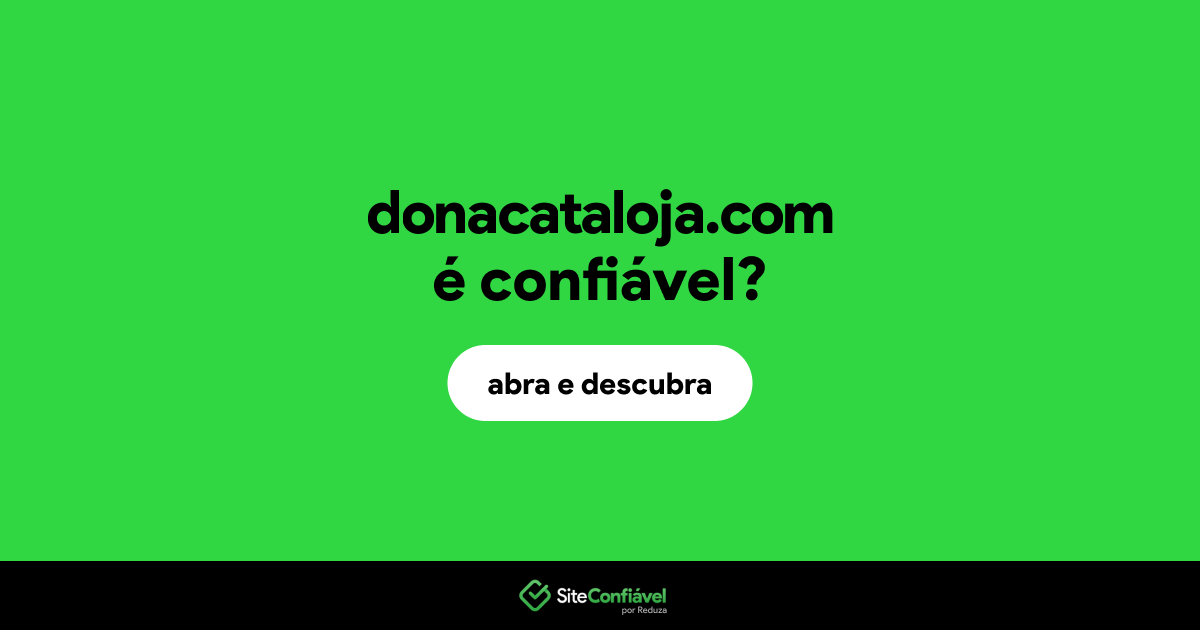 O site donacataloja.com é confiável?