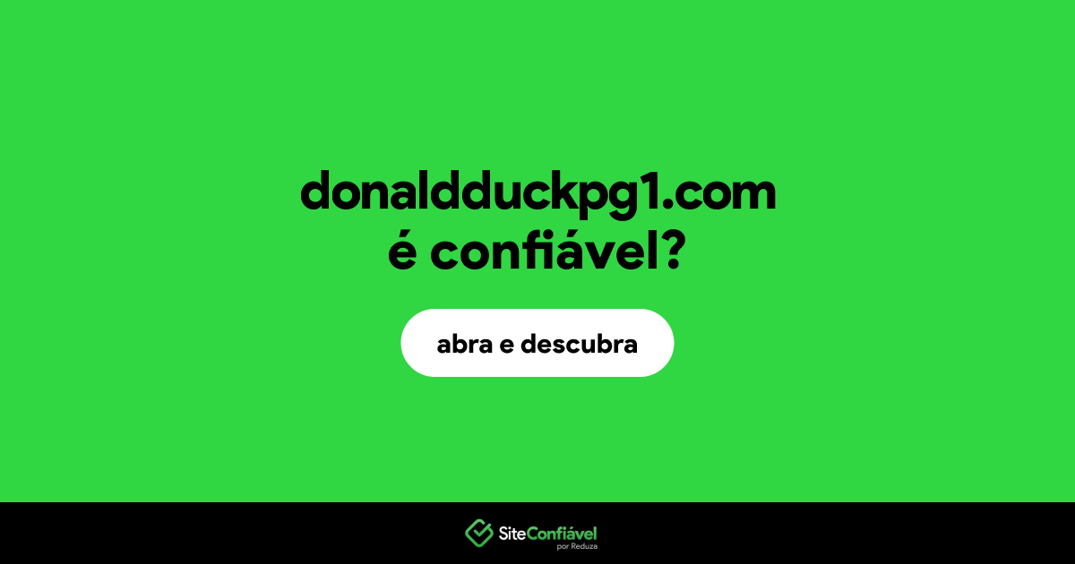 O site donaldduckpg1.com é confiável?