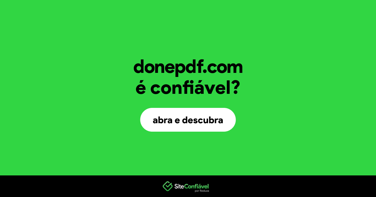 O site donepdf.com é confiável?