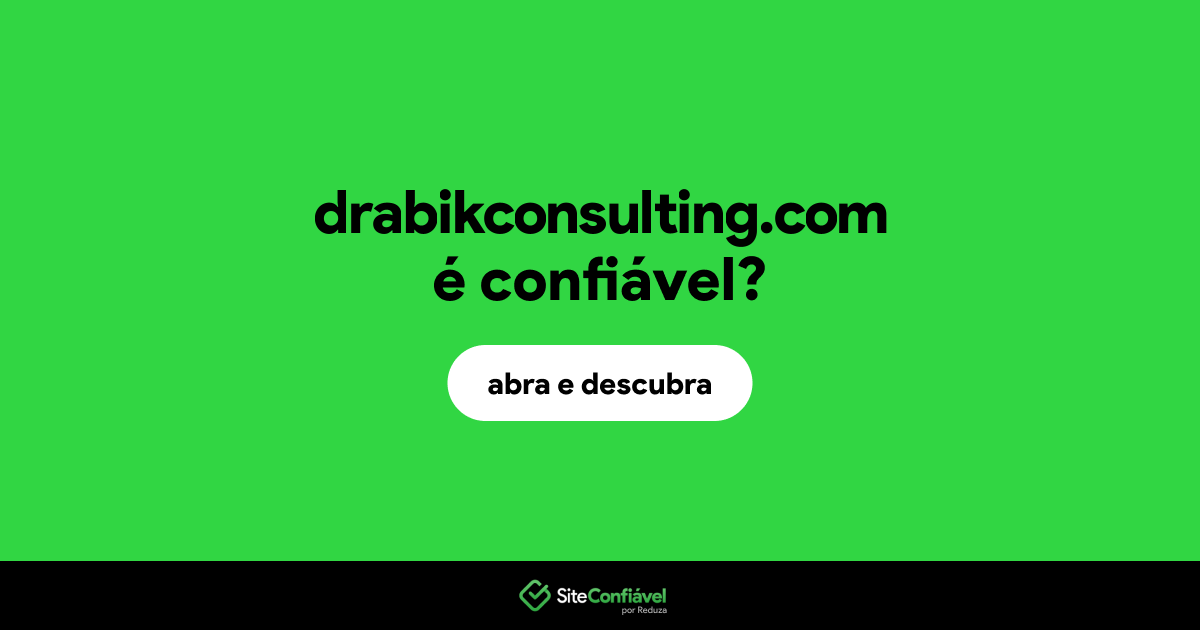 O site drabikconsulting.com é confiável?
