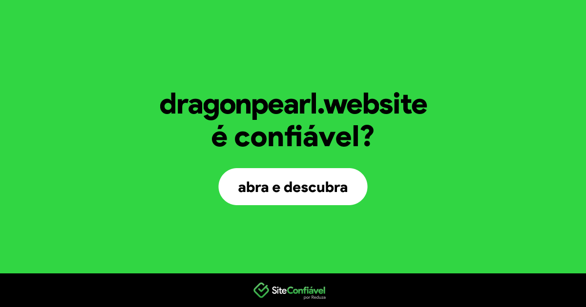 O site dragonpearl.website é confiável?