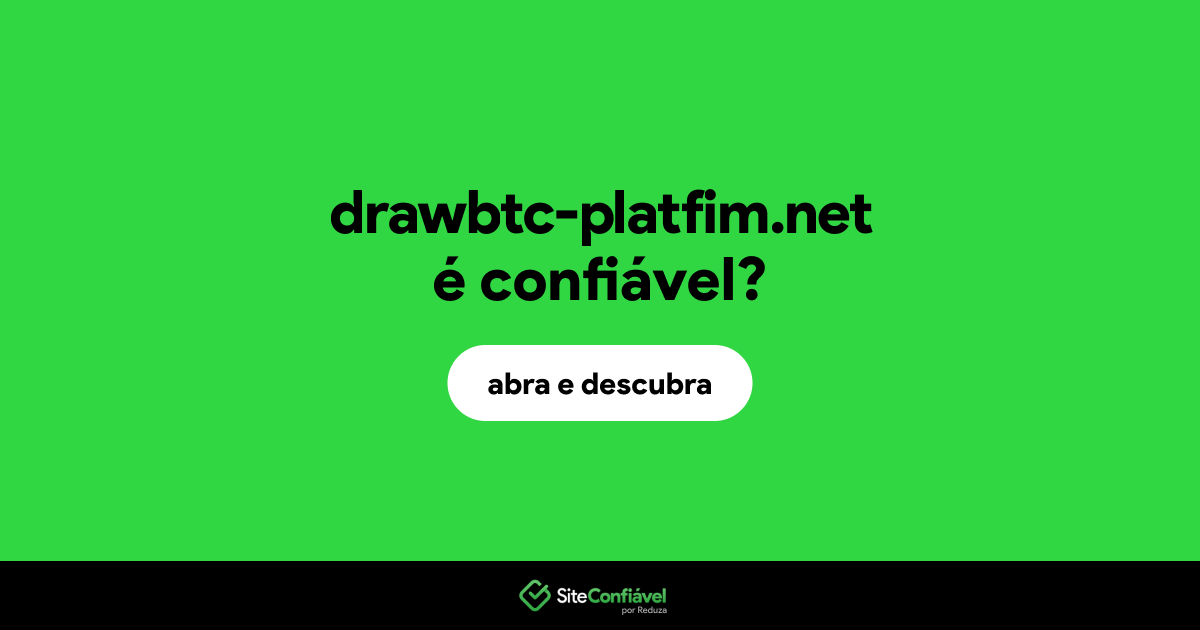 O site drawbtc-platfim.net é confiável?