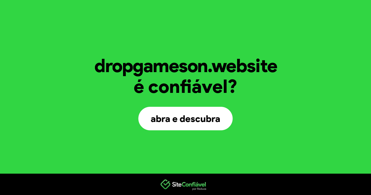 O site dropgameson.website é confiável?