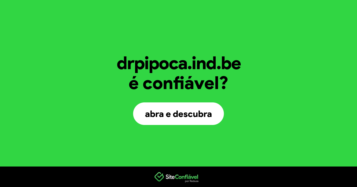 O site drpipoca.ind.be é confiável?
