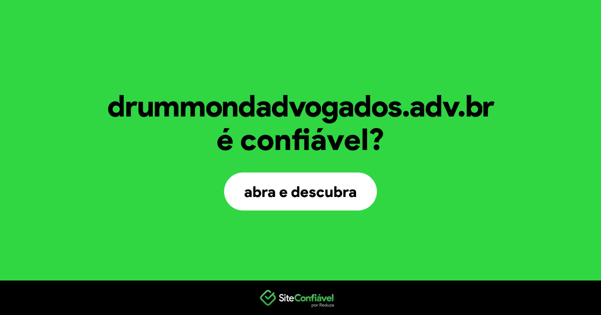 O site drummondadvogados.adv.br é confiável?