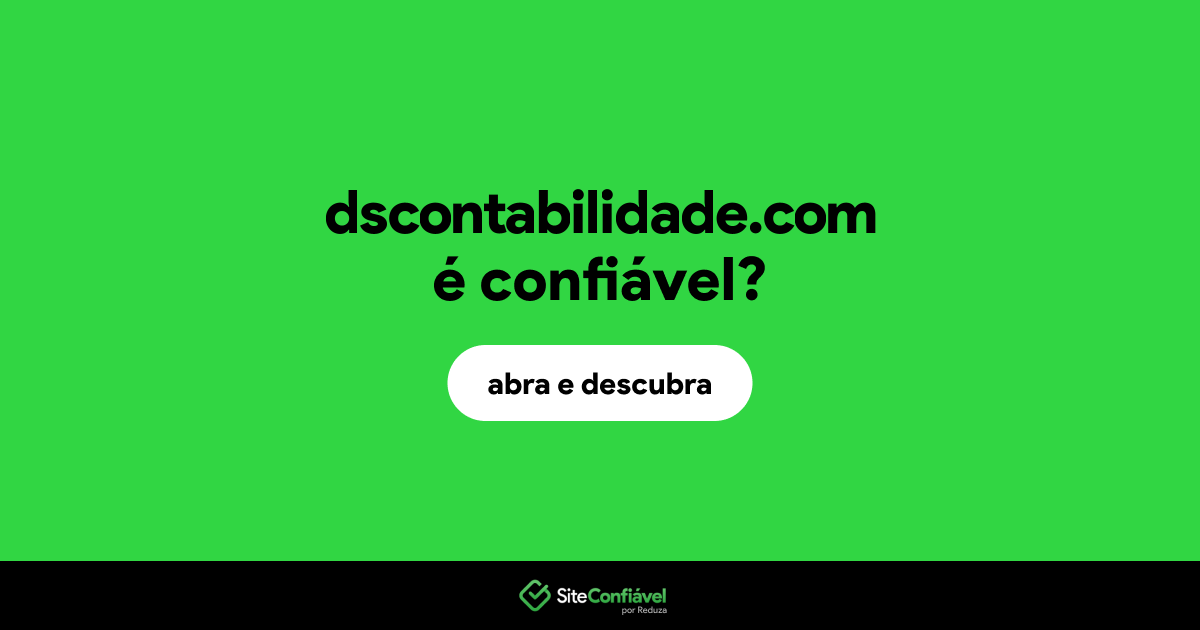 O site dscontabilidade.com é confiável?