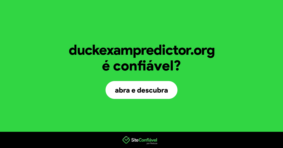 O site duckexampredictor.org é confiável?