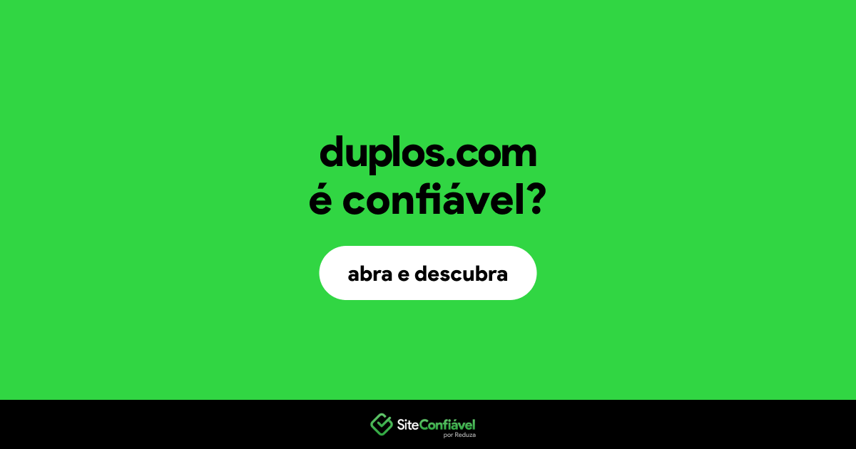O site duplos.com é confiável?